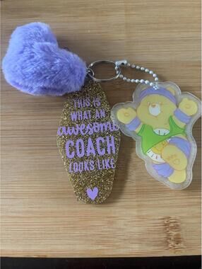 Care Bears Hotel motel Keychain Bag Charm handmade